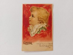 Old postcard 1900 postcard little boy