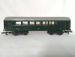 Pénzverdei pv pévé nullás 0-ás modell vasút Pannónia személykocsi zöld PV6 vagon játék vonat MÁV