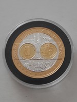 Commemorative coin collection piece, about the common currency of the eurozone countries! Ireland unc capsules