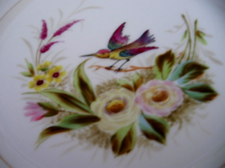 Rózsás-madaras antik tányér