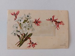 Old postcard 1900 postcard with flowers