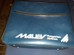Retro MALÉV utazó koffer műbőr bőrönd 45 x 35 x 16 cm a képek szerint