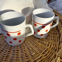 2 speckled Zsolnay mugs