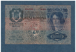 20 Korona 1913 I. Kiadás VG   bélyegzés nélkül