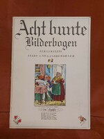Német nyelvű, vidéki életkép kartonok, 8 db, könyv, méret A3-A4 között