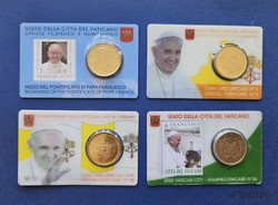 Vatican coin card 50 cents bu (4pcs)