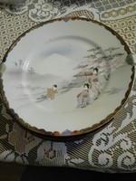 19 cm Japán kézzel festett, antik süteményes tányér. X