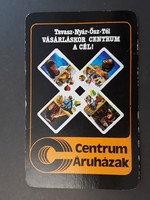 Old card calendar 1984 - center stores with inscription - retro calendar