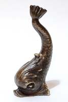 Régi bronz hal figura