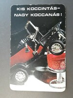Régi Kártyanaptár 1984 - Kis Koccintás, Nagy Koccanás felirattal - Retró Naptár