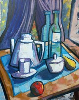 Expressionist still life - oil painting