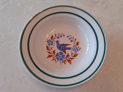 Wilhelmsburgi antik madár motívumos falitányér madaras régi népi keménycserép Wilhelmsburgdísztányér