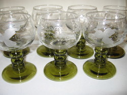 Set of 7 rummer polished wine glasses