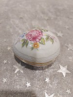 Hollóházi Hajnalka mintás,tojás formájú porcelán bonbonier