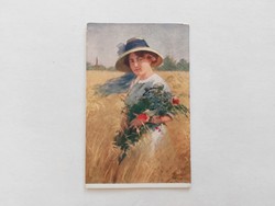 Old postcard art postcard summer