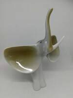Hollóházi porcelán art deco elefánt!