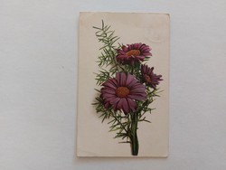Old postcard postcard with flowers