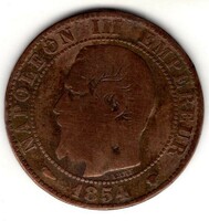 Franciaország 10 Cent Napóleon 1854 T2