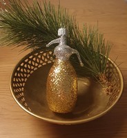 Karácsonyfadísz- szódásüveg (arany)