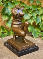 Torzó női akt - bronz szobor