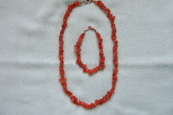 Carnelian necklace and bracelet