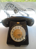 Retro 1950s-1960s landline telephone-vinyl dial telephone complete in good collector's condition