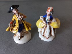 2 miniature Altwien baroque porcelain figurines
