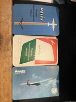 Malévos card calendars, 3 pcs, of 57,58,80, for collectors.