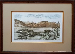 Gaal domokos, Budapest etching 1915, with certificate of originality!