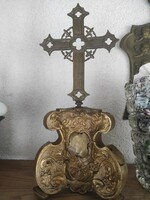 Cross home altar religious brass