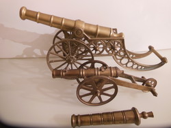 ÁGYÚ - 3 db !!!!  -  RÉZ - TÖMÖR - 42 cm - 24 cm - 16 cm - ANTIK - OSZTRÁK - ÉRTÉKES - GYÖNYÖRŰ