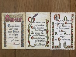3 antique old postcards in one - postal cleaners