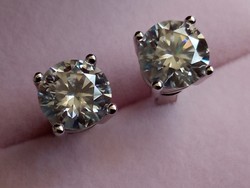 Moissanite diamond 925 silver earrings 4 ct