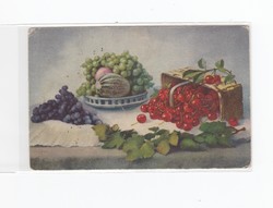 Üdvözlő képeslap csendélet CS:04 "Étel-ital-Gyümölcs"
