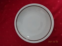 Alföld porcelain, deep plate with brown stripes, 6 pieces in one, diameter 21.5 cm. He has!