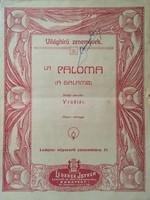 Antique sheet music! La palma. He composed his music; yradier. Release; István Lederer