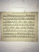 /1800s/ handwritten sheet music!! Vis-a-vis zuandrilles v. J. Csáder!! Four pages, eight pages!