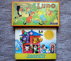 Ludo Retro Range Toys and Games társasjáték játék + 3D Kubasta Meseház vintage mesekönyv mese könyv