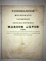 /1845/ Farewell speech to Mr. Dávid Marich, Pannonhalma. Printed with schmid antal letters!