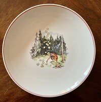 Hollóházi porcelán mese mintás gyerek lapos tányér