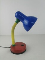 Old globo art table lamp / retro / blue red yellow