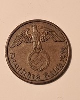 Németország Horogkeresztes 2 birodalmi pfennig 1939