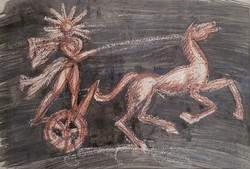 Papp Oszkár - 20 x 29 cm vegyes technika, papír 1983
