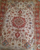 Perzsa tabriz szőnyeg/2. 169x152cm rojtokkal! 20.század vége! Selyem/gyapjú/pamut! Gyönyörű állapot!