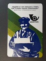 Régi Kártyanaptár 1985 - Magyar Posta felirattal - Retró Naptár