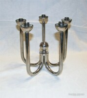 Retro chrome candle holder with 5 branches