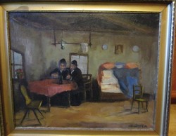 Andor Horváth friendship oil painting