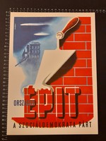 Kommunista, szocialista propaganda plakát, offset papír