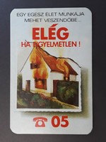 Old card calendar 1989 - enough, if careless inscription - retro calendar