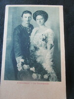 1914 Habsburg heir to the throne couple, later Hungarian king IV. Károly + Zita era photo photo sheet